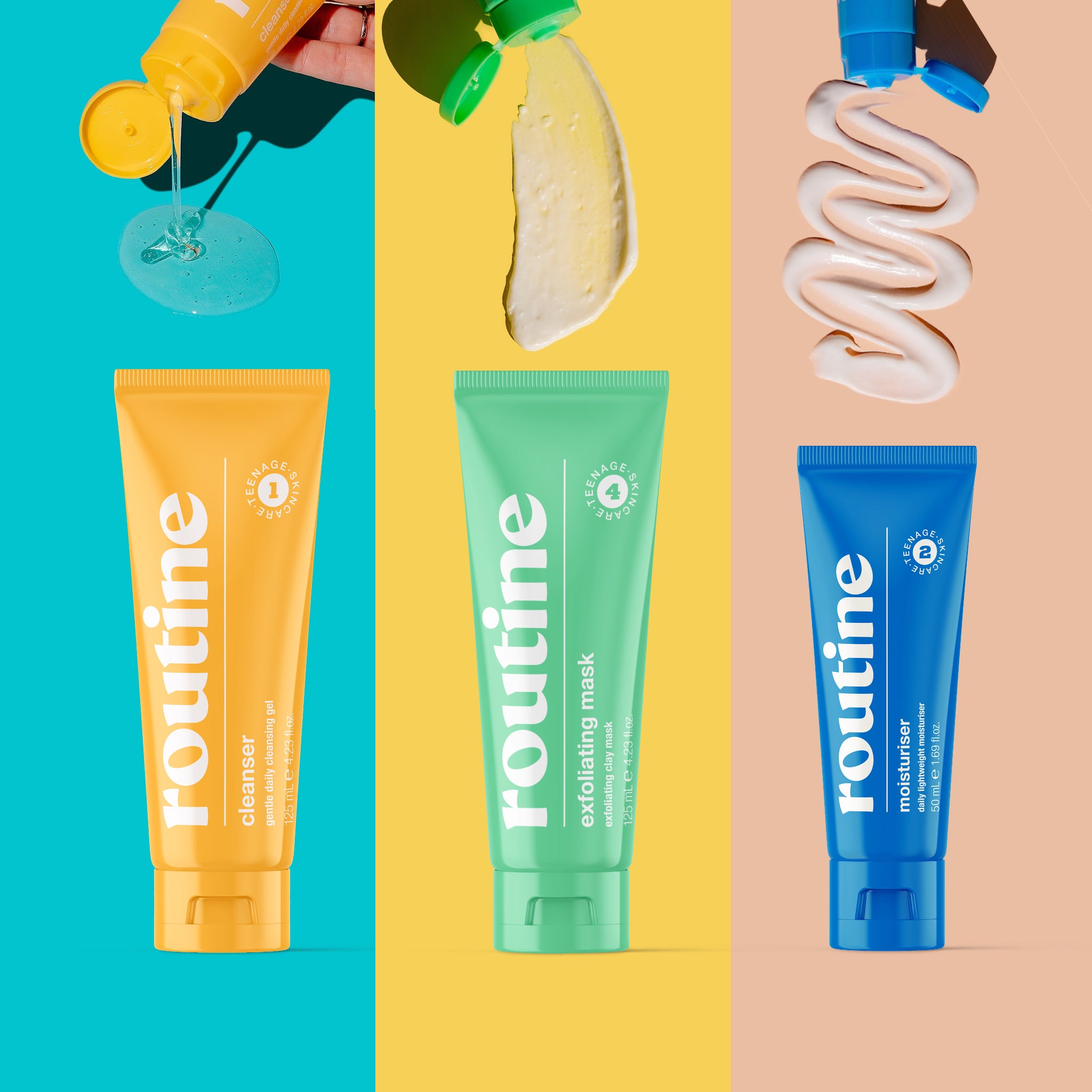 Routine Skin product range - Natural skincare products for acne treatment